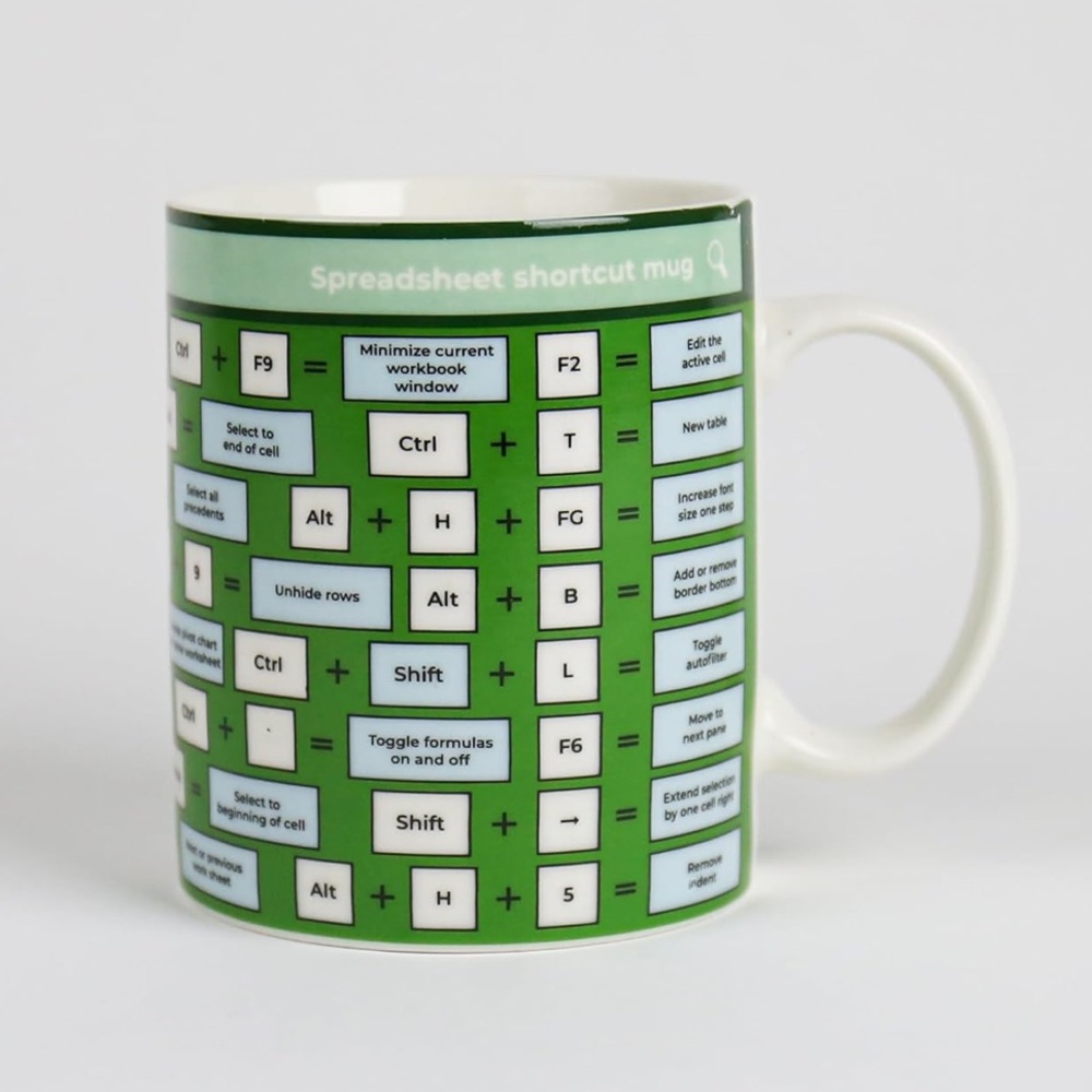 NEW Spreadsheet Shortcut Mug